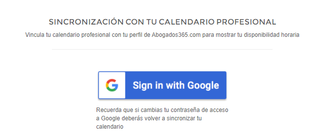 sincro agenda google